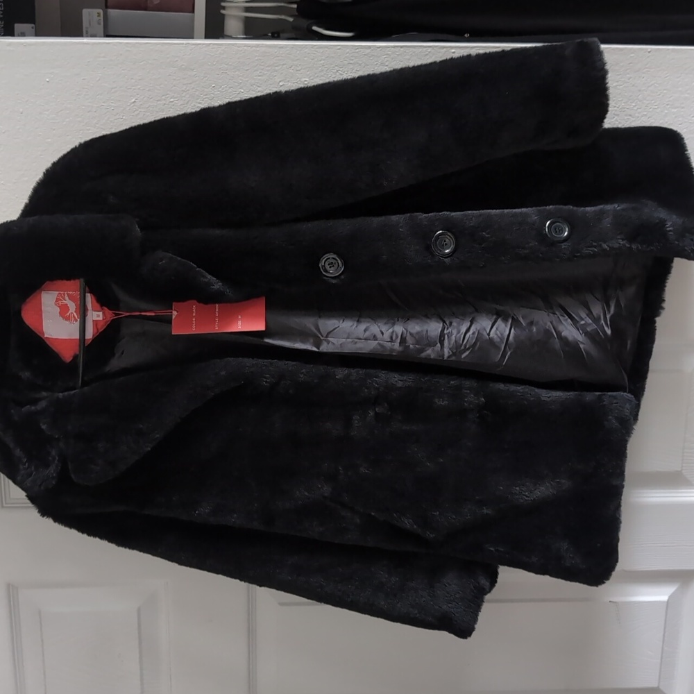 Hotkiss Fashion Nova Midnight Black Faux Fur Jacket